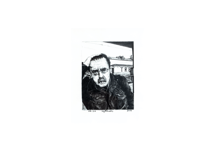 Maurizio, matita su carta, 10 x 7.5 cm, 2014, Verona